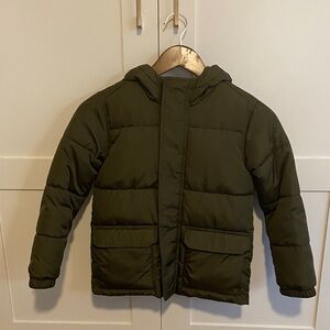 Old Navy Dark Green Kids Puffer Jacket